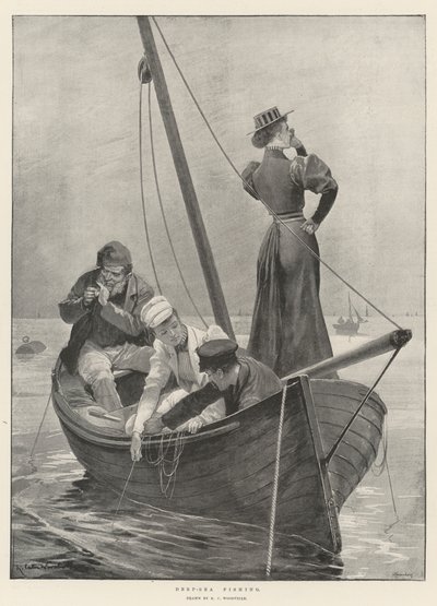 深海釣り 作： Richard Caton Woodville junior
